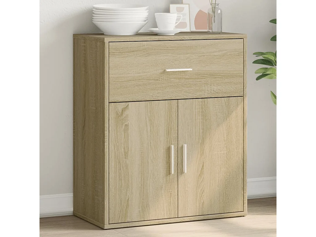Dressoir 60x31x70 cm bewerkt hout sonoma eikenkleurig