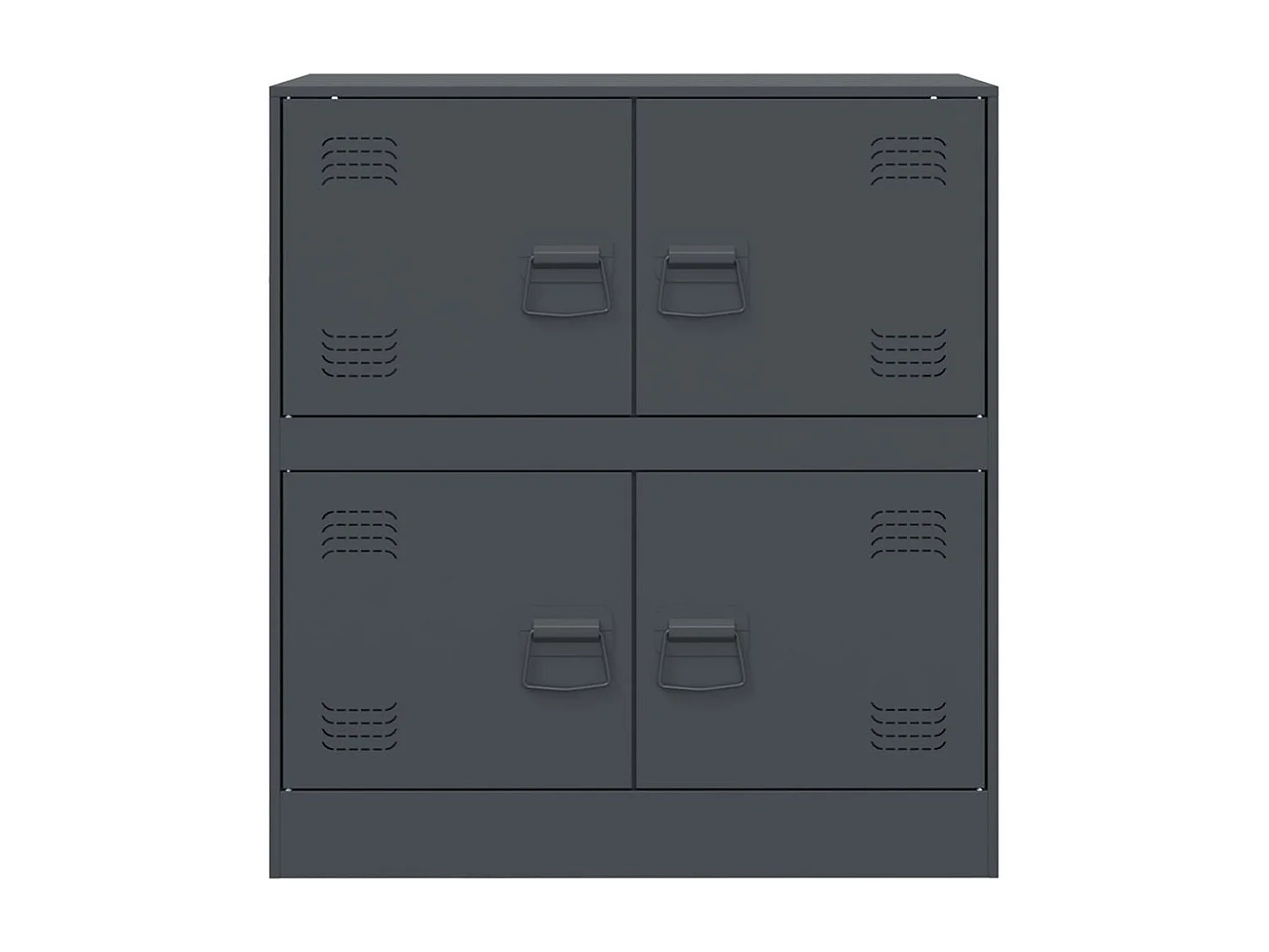 Dressoir 67x39x73 cm staal antracietkleurig