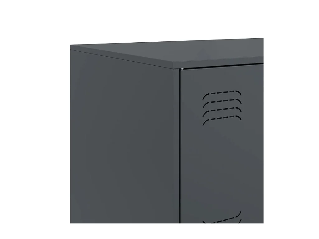 Dressoir 67x39x73 cm staal antracietkleurig
