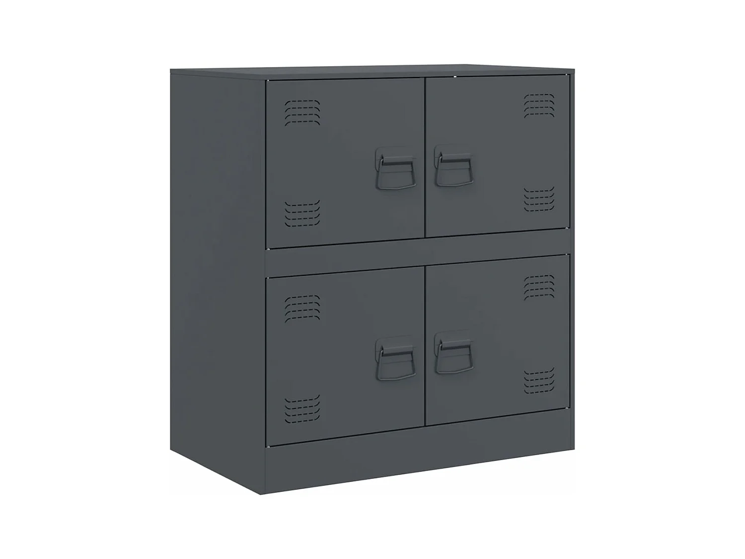 Dressoir 67x39x73 cm staal antracietkleurig