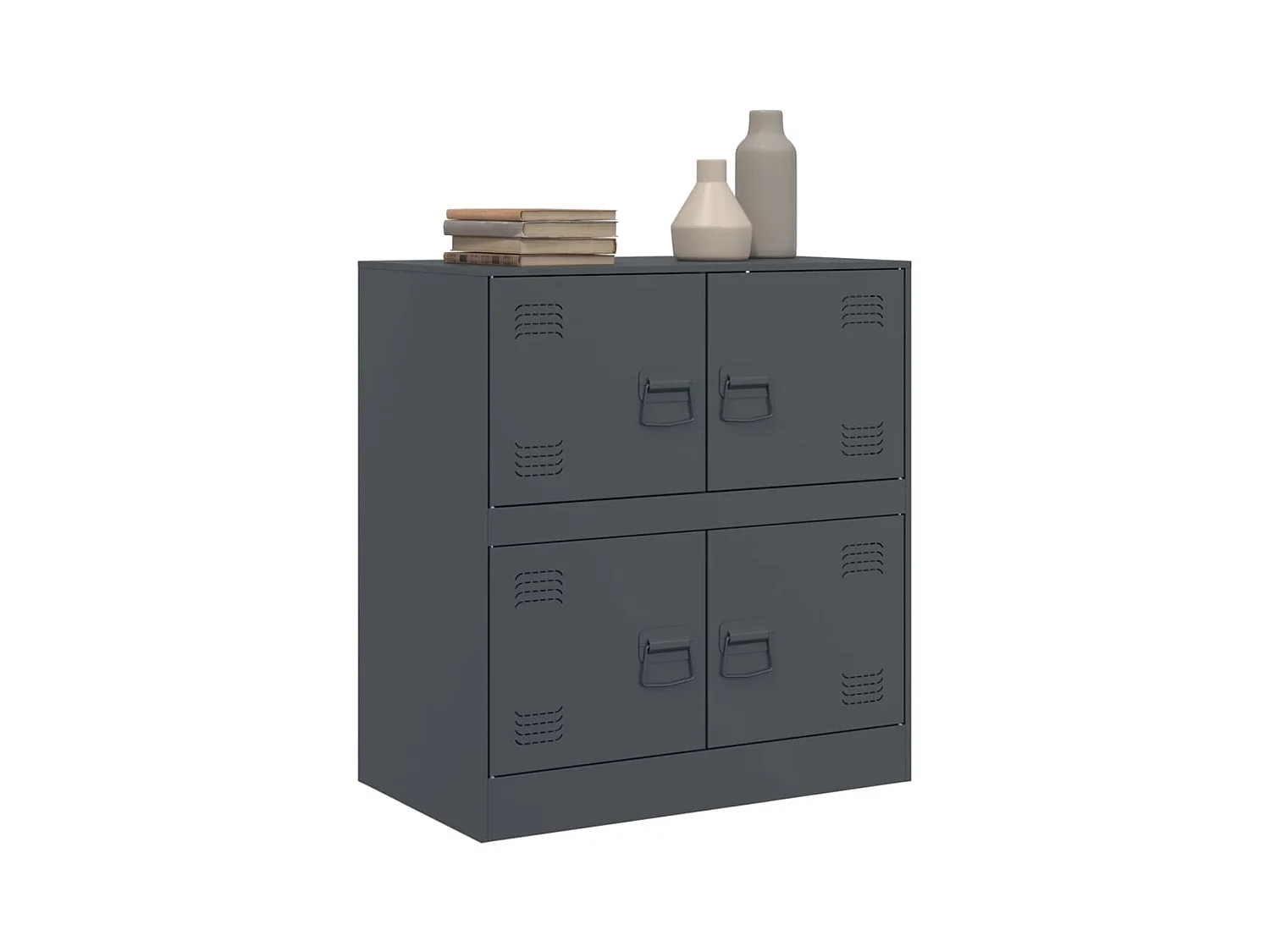 Dressoir 67x39x73 cm staal antracietkleurig