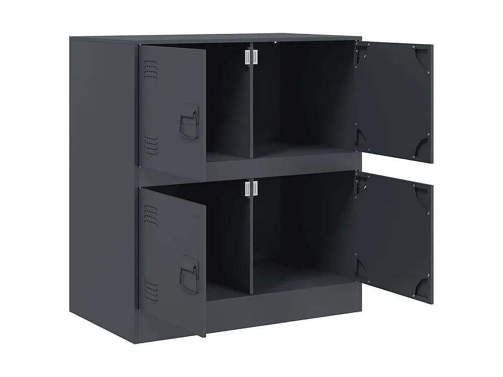 Buffet anthracite 67x39x73 cm acier