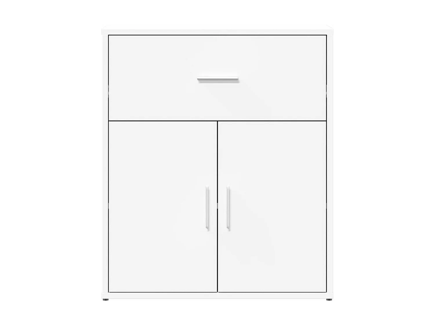 Buffet blanc 60x31x70 cm bois d'ingénierie