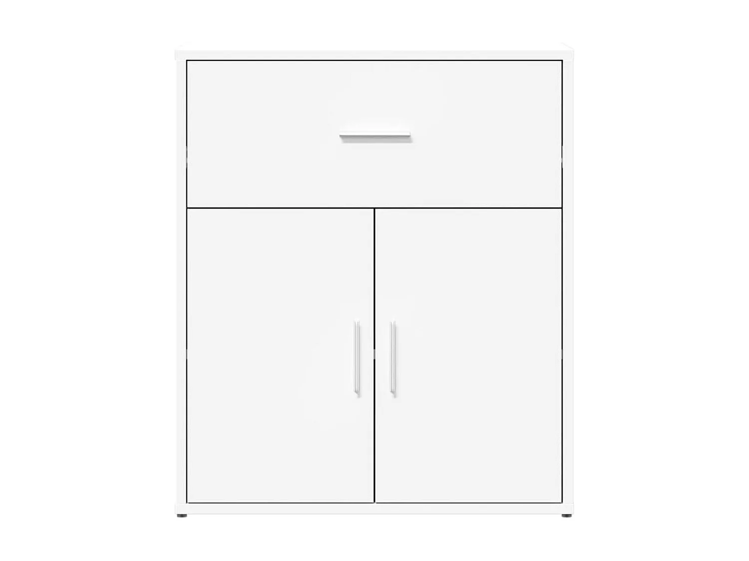 Dressoir 60x31x70 cm bewerkt hout wit