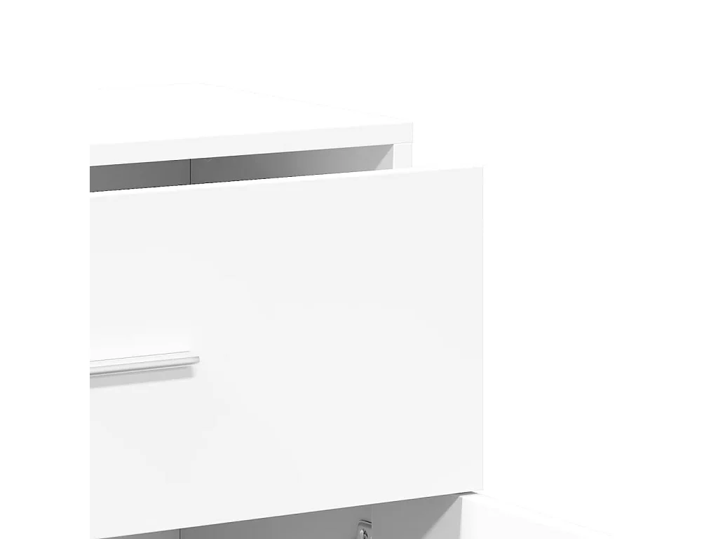 Dressoir 60x31x70 cm bewerkt hout wit
