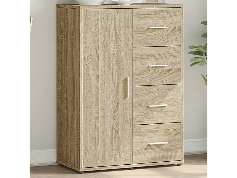 Buffet chêne sonoma 60x31x84 cm bois d'ingénierie