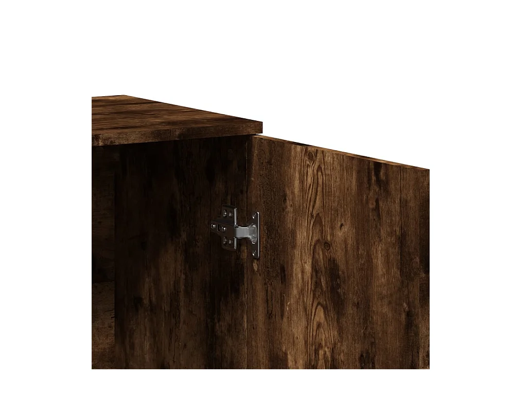 Dressoir 79x38x80 cm bewerkt hout gerookt eikenkleurig