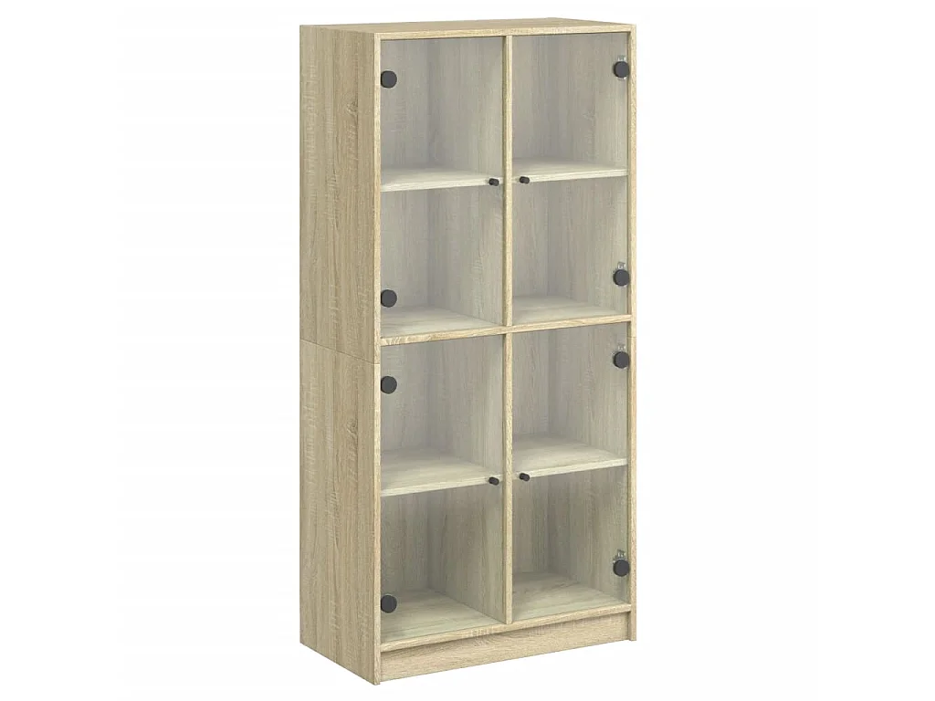 Buffet haut avec portes chêne sonoma bois d'ingénierie