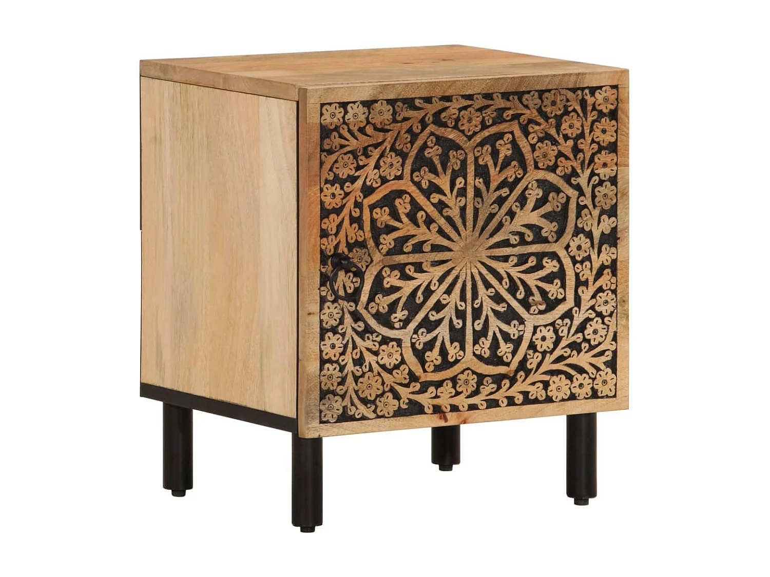 Tables de chevet 2 pcs 40x33x46 cm Bois de manguier solide