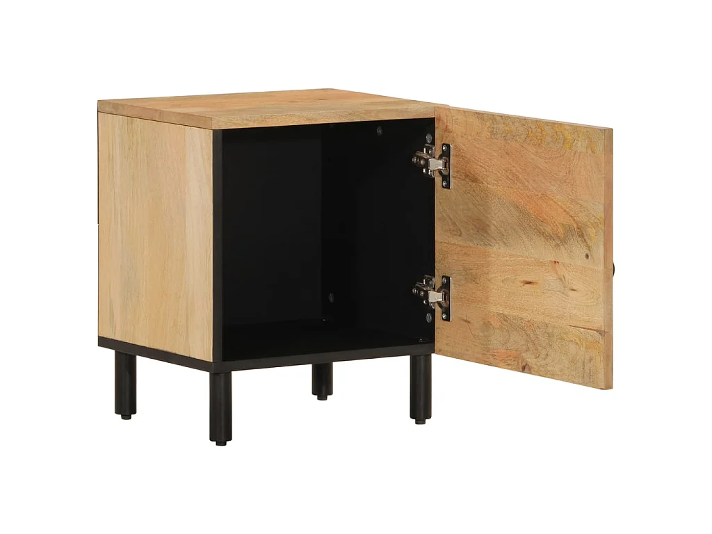 Nachtkastjes 2 st 40x33x46 cm massief mangohout