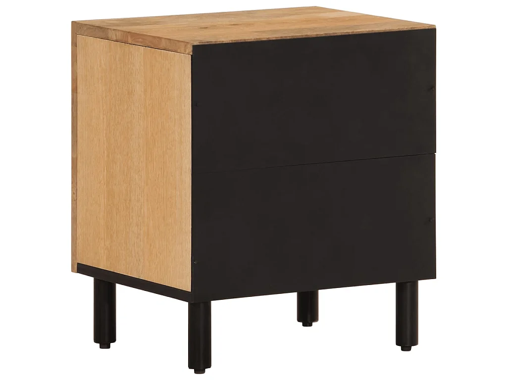 Nachtkastjes 2 st 40x33x46 cm massief mangohout