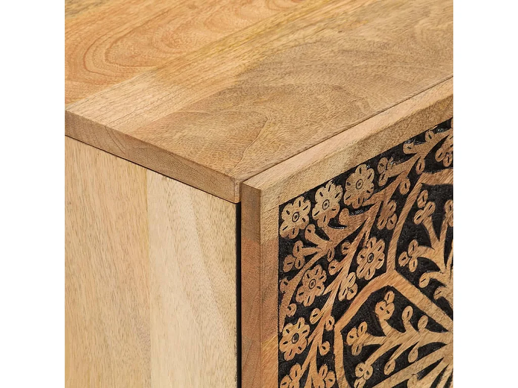 Nachtkastjes 2 st 40x33x46 cm massief mangohout