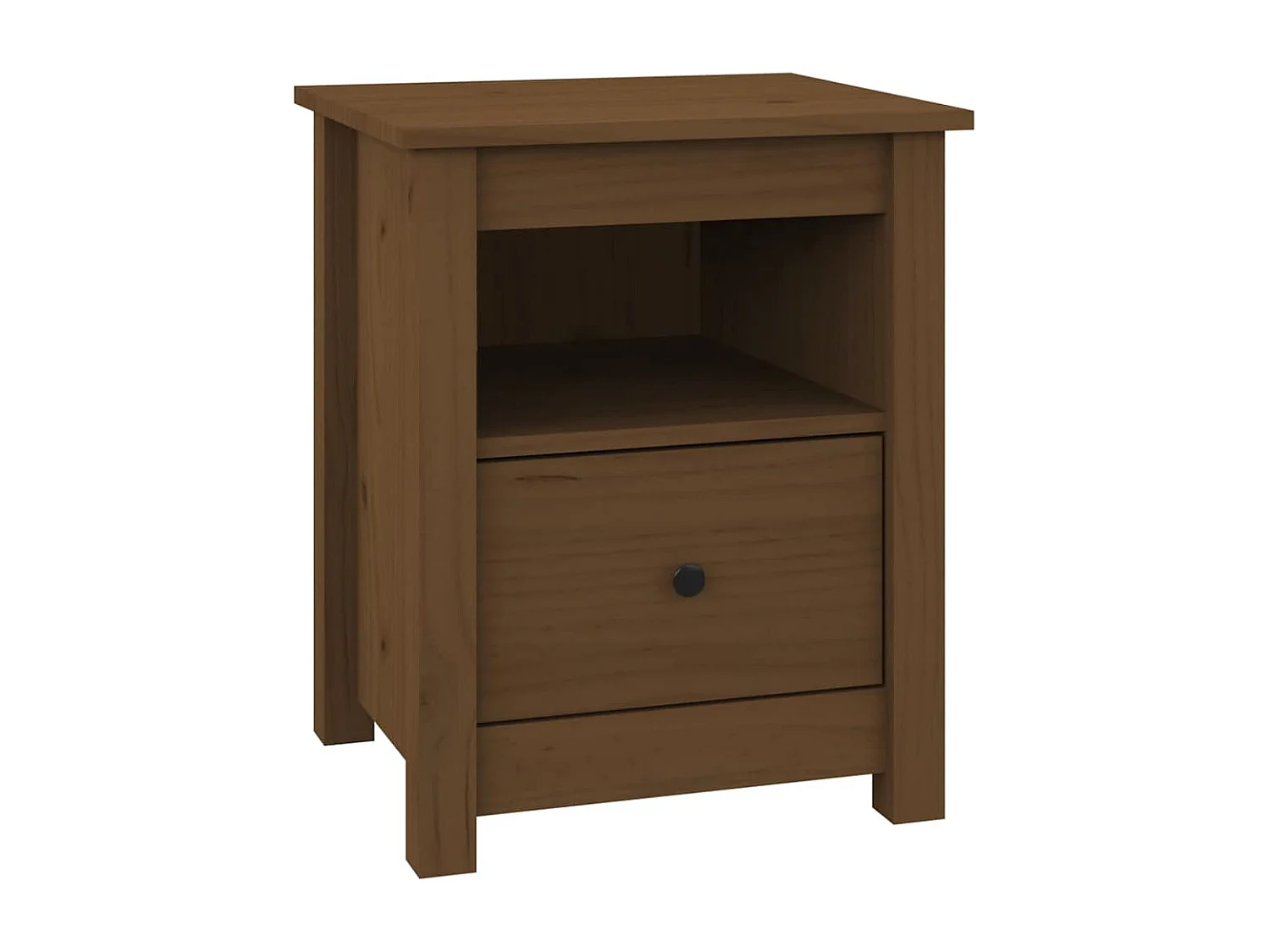 Nachttische 2 Stk. Honigbraun 40x35x49 cm Massivholz Kiefer