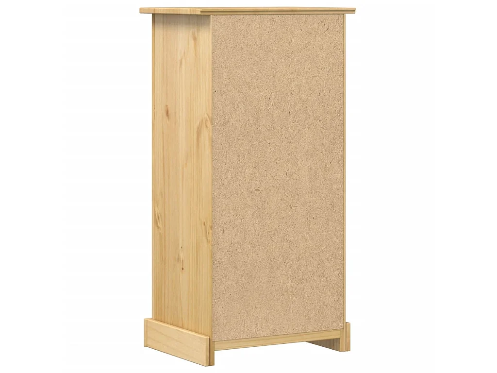 Mesita de noche Corona madera maciza de pino 53x39x103 cm