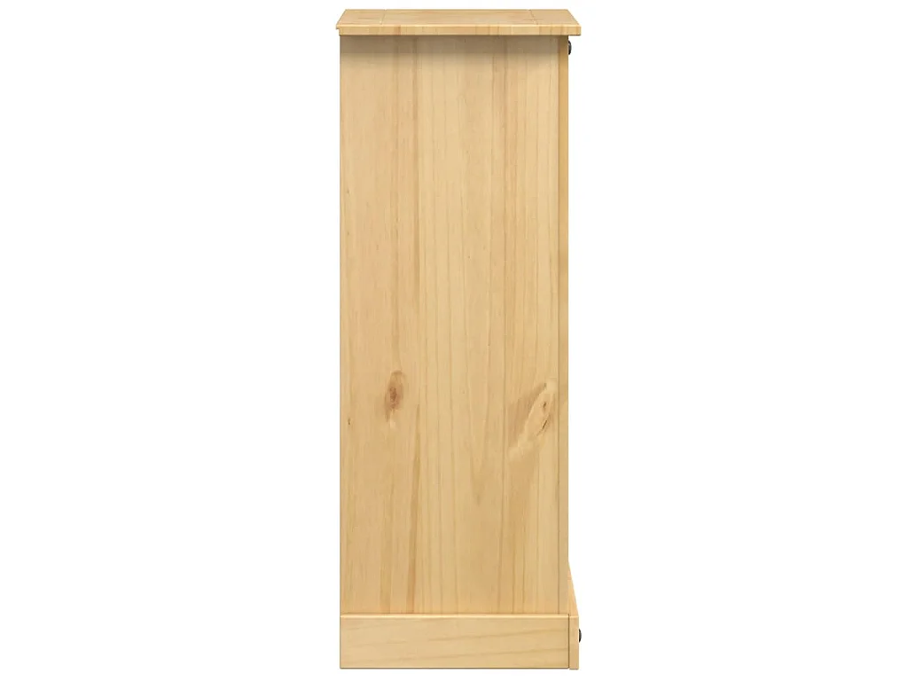 Mesita de noche Corona madera maciza de pino 53x39x103 cm