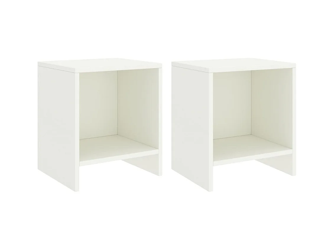 Tables de chevet 2 pcs Blanc 35x30x40 cm Bois de pin massif