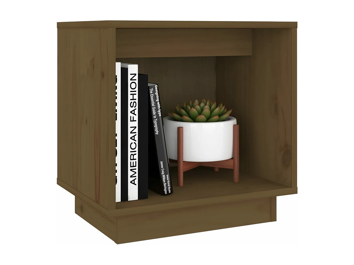 Mesas de cabeceira 2 pcs 40x30x40 cm pinho maciço castanho mel