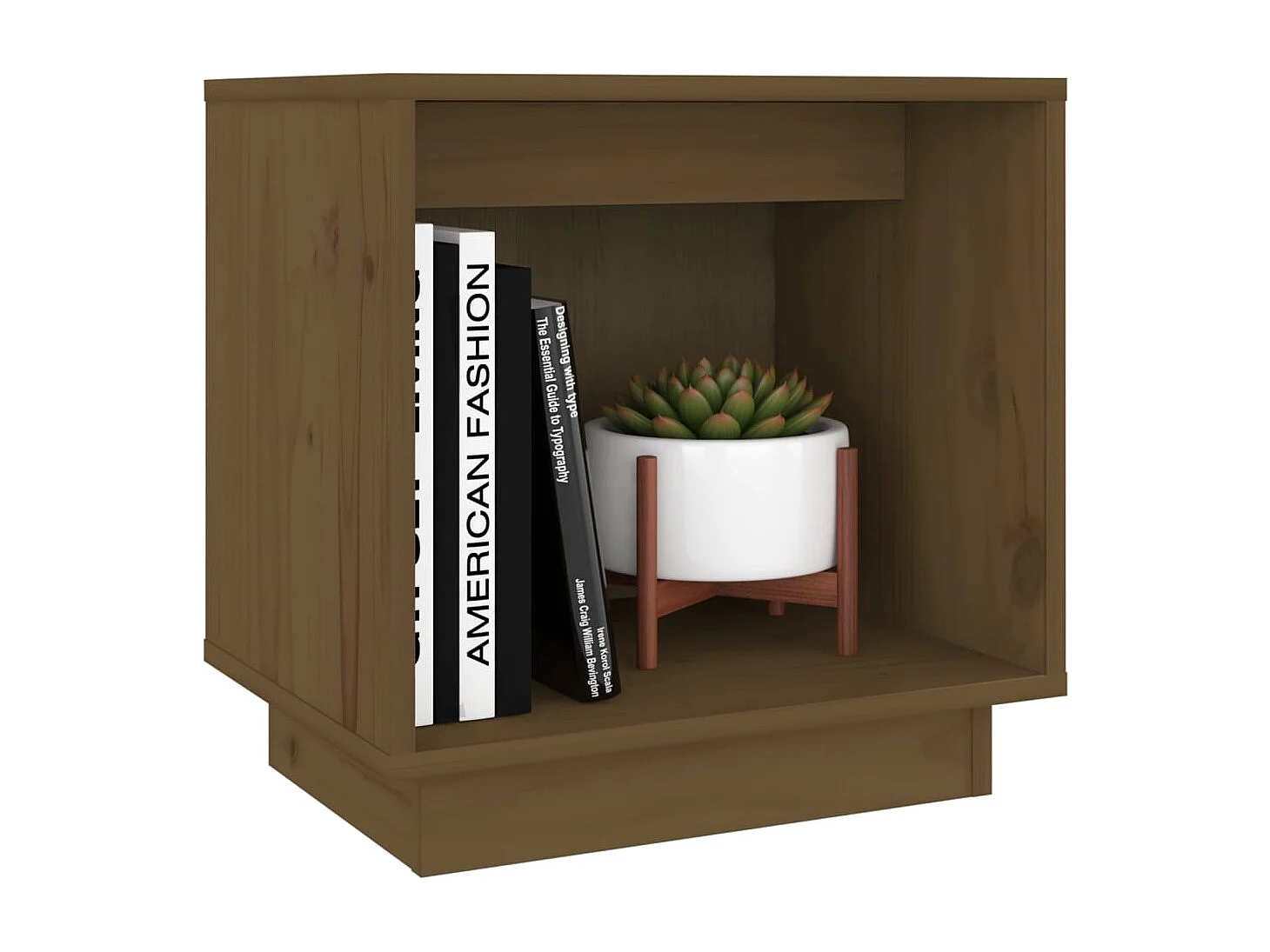 Tables de chevet 2pcs Marron miel 40x30x40cm Bois de pin solide