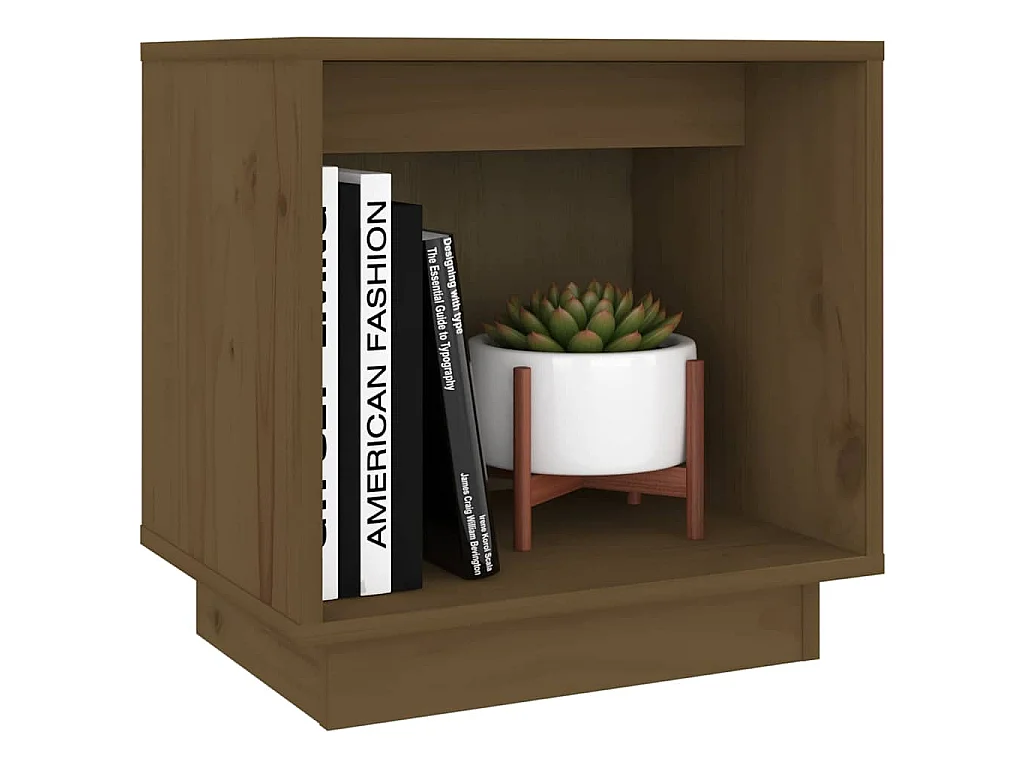 Tables de chevet 2pcs Marron miel 40x30x40cm Bois de pin solide