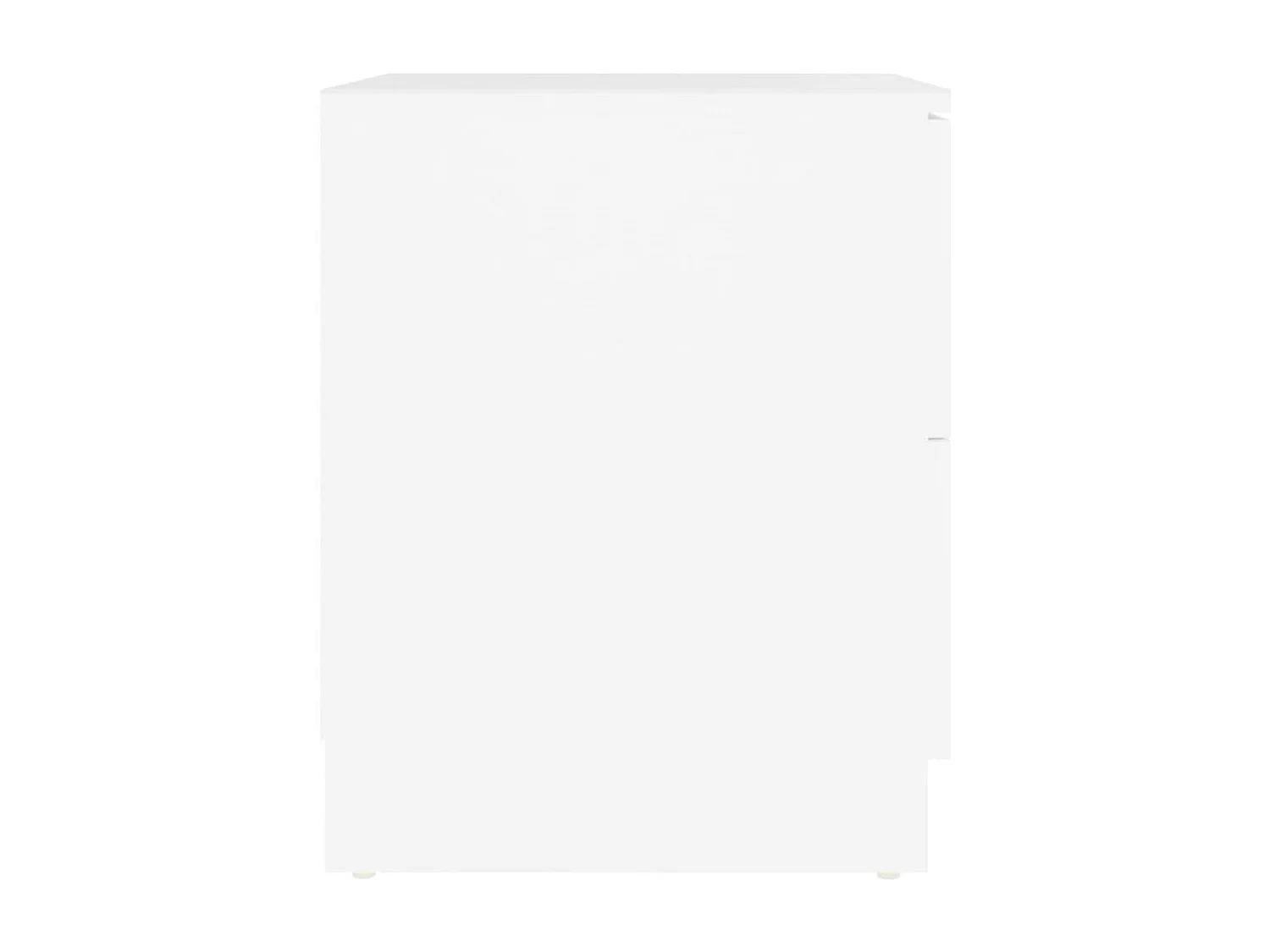 Comodini 2 pz Bianchi 40x40x50 cm in Legno Multistrato