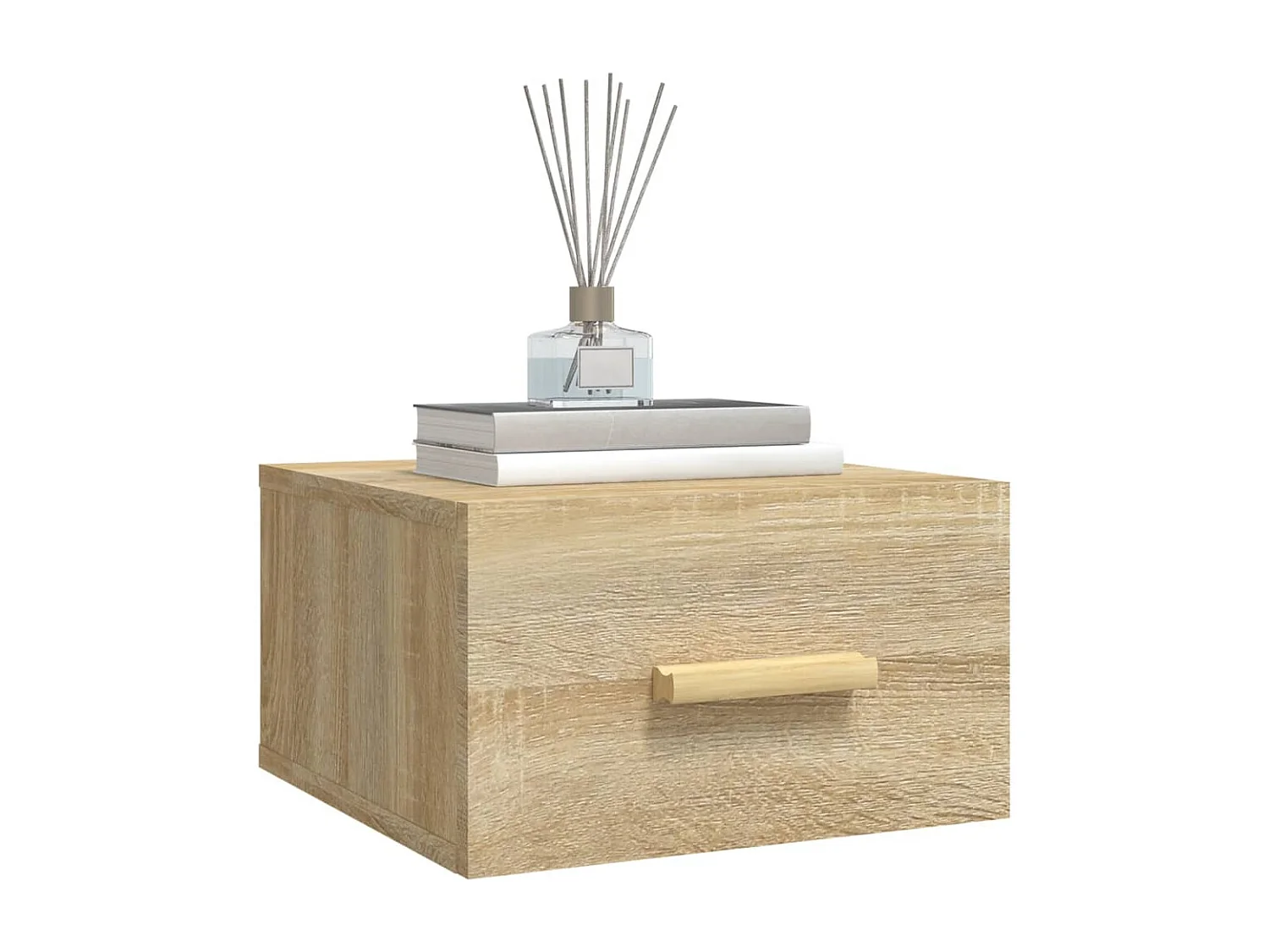 Comodino a Muro Rovere Sonoma 35x35x20 cm