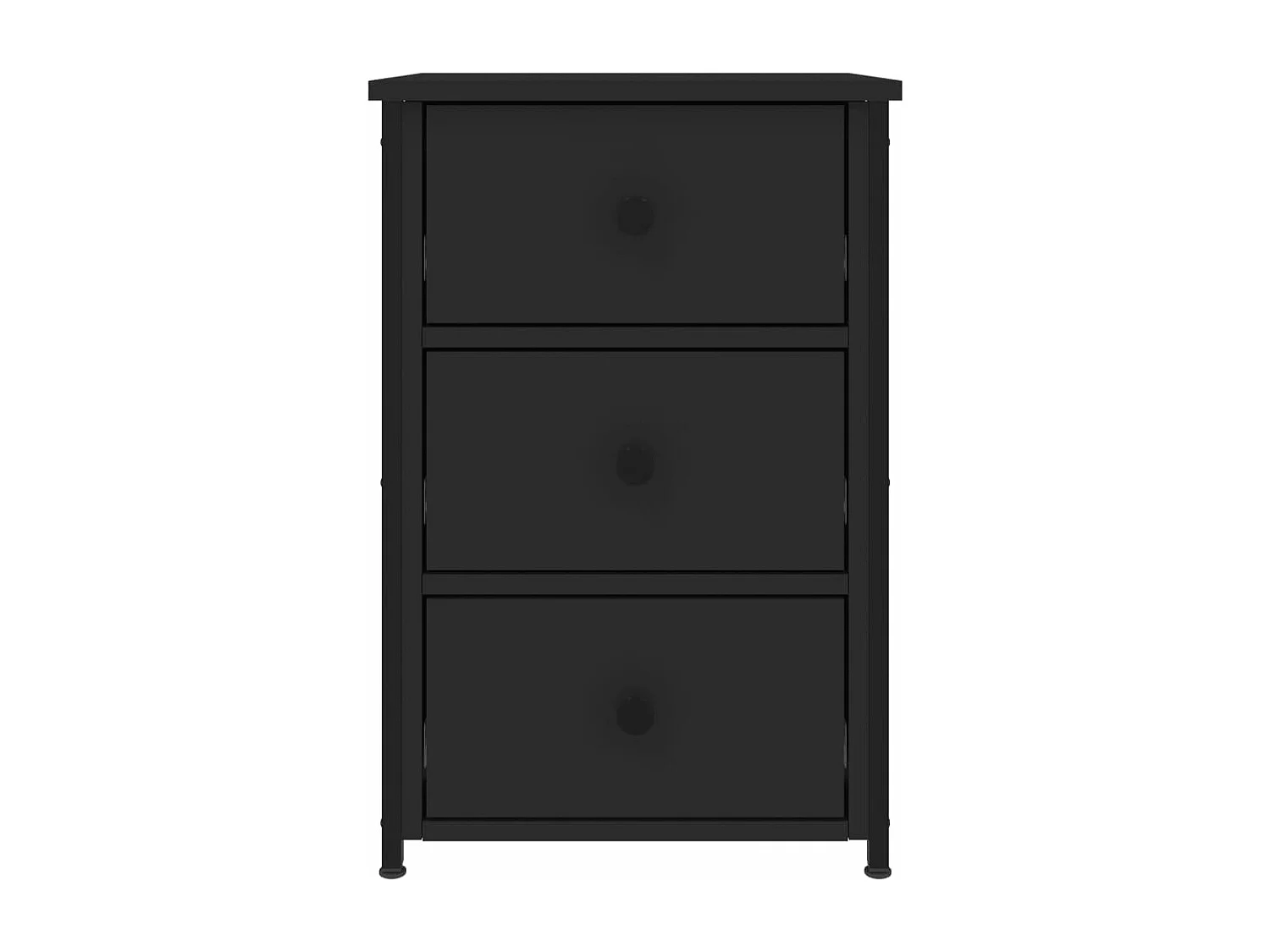 Nachtkastjes 2 st 40x36x60 cm bewerkt hout zwart