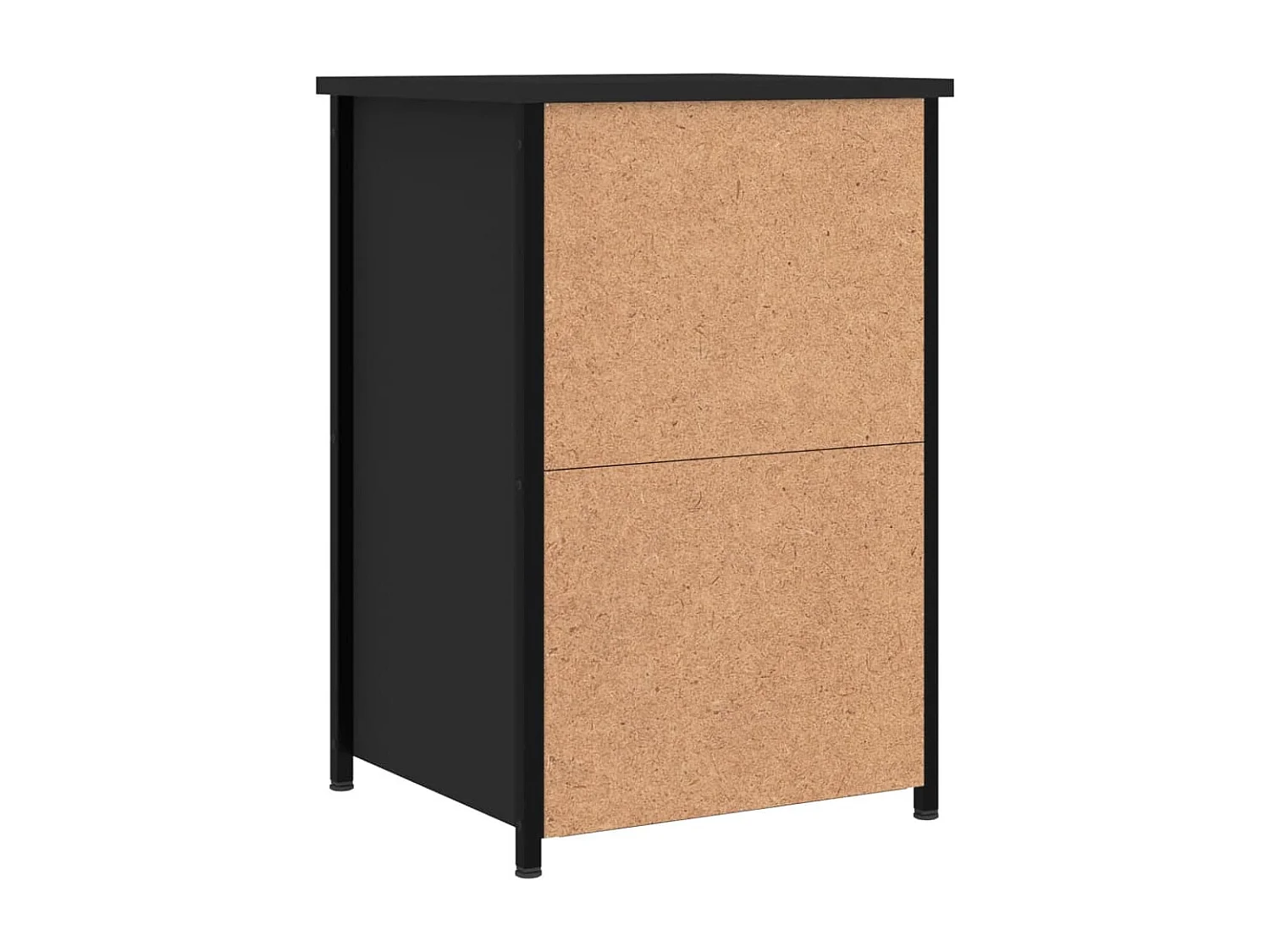 Nachtkastjes 2 st 40x36x60 cm bewerkt hout zwart