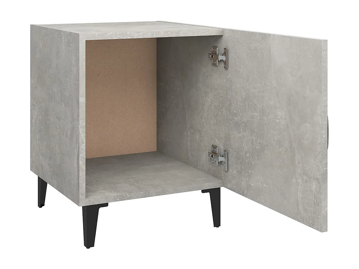 Tables de chevet 2 pcs Gris béton Bois d'ingénierie