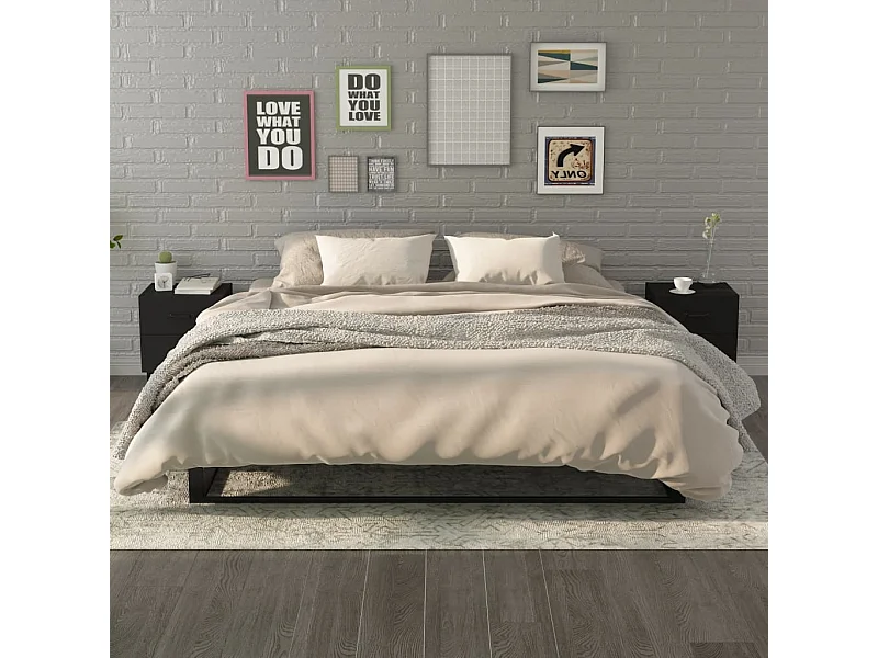 Mesas de cabeceira 2pcs 40x35x47,5 cm preto