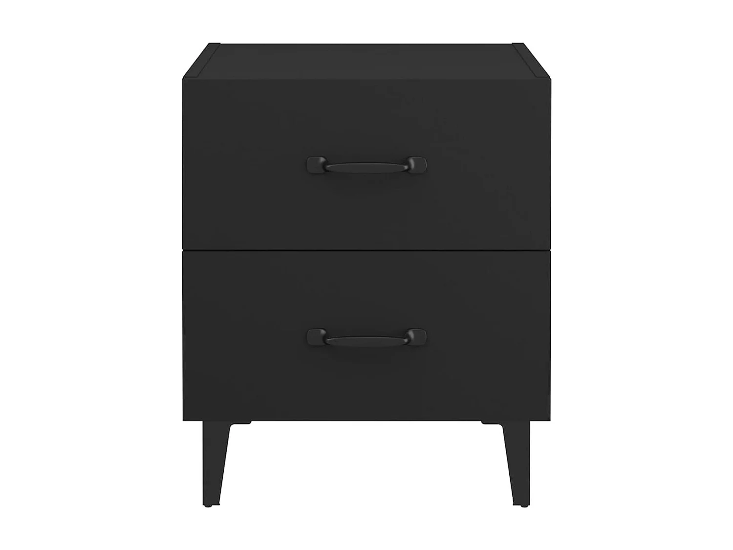 Tables de chevet 2 pcs Noir 40x35x47,5 cm