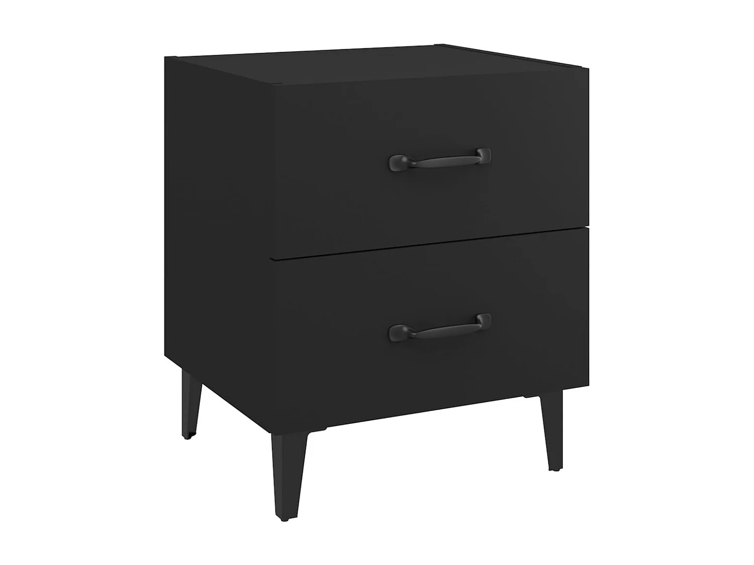 Tables de chevet 2 pcs Noir 40x35x47,5 cm