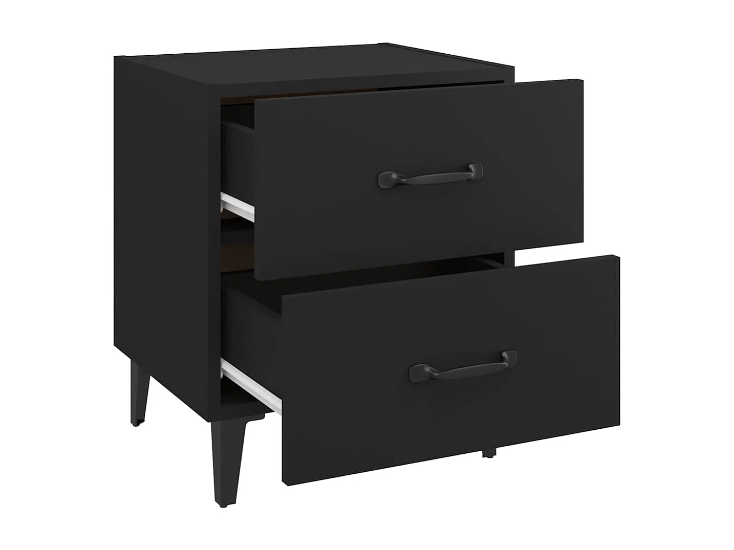 Tables de chevet 2 pcs Noir 40x35x47,5 cm