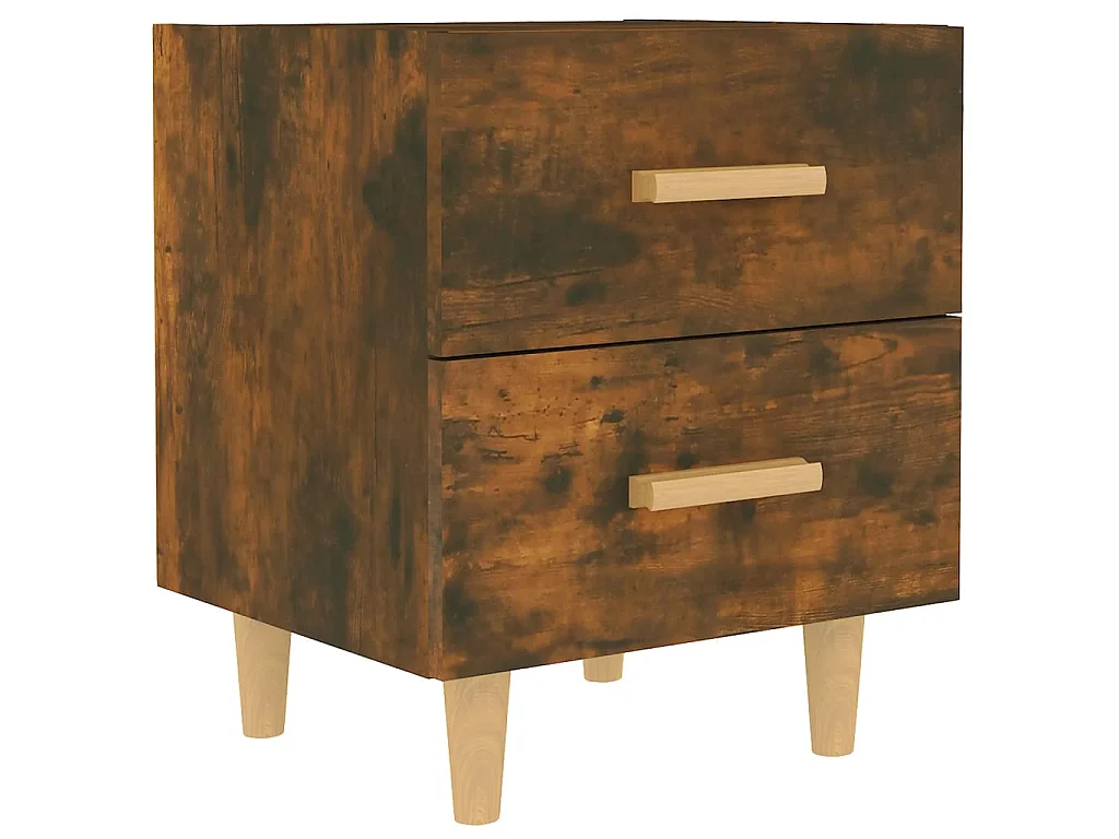 Table de chevet Chêne fumé 40x35x47,5 cm