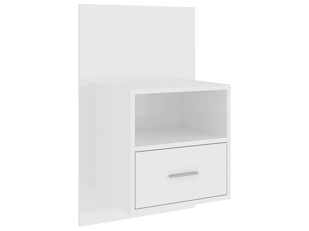 Table de chevet murale Blanc brillant