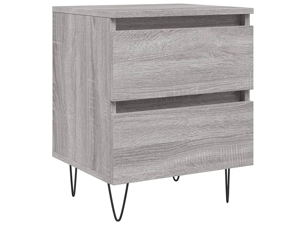 Table de chevet sonoma gris 40x35x50 cm bois d’ingénierie