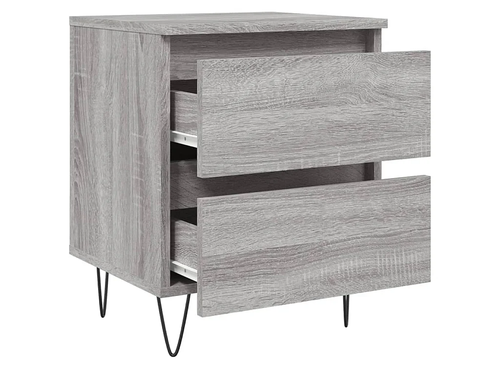 Table de chevet sonoma gris 40x35x50 cm bois d’ingénierie