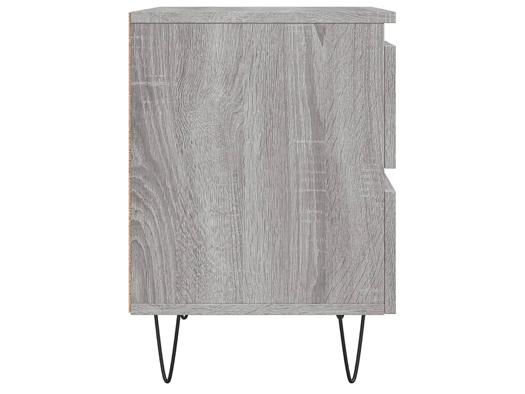 Table de chevet sonoma gris 40x35x50 cm bois d’ingénierie