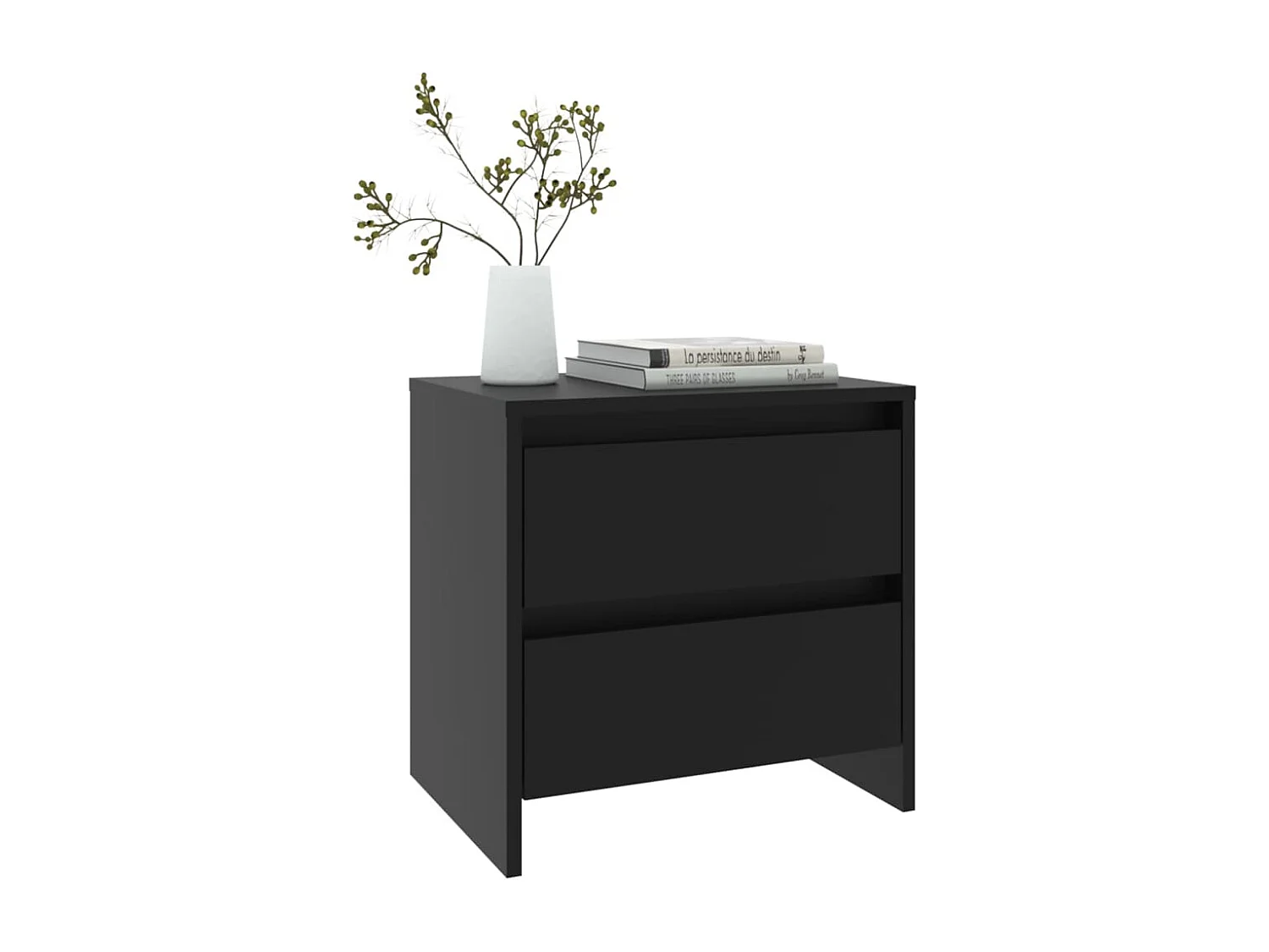 Nachttische 2 Stk. Schwarz 45x34,5x44,5 cm Holzwerkstoff