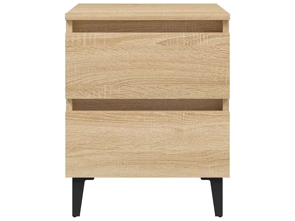 Comodini 2pz Rovere Sonoma 40x35x50 cm in Legno Multistrato