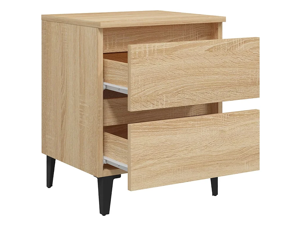 Comodini 2pz Rovere Sonoma 40x35x50 cm in Legno Multistrato