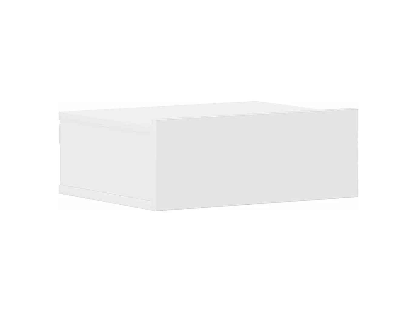 Tables de chevet flottantes 2 pcs Blanc bois d’ingénierie