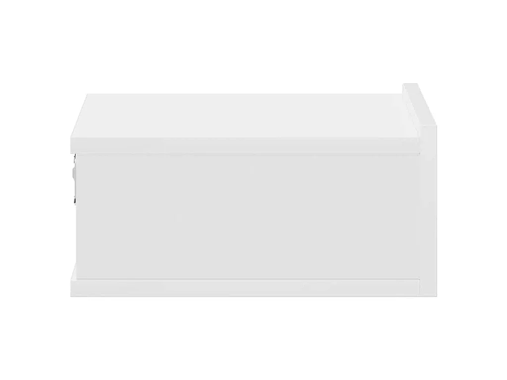 Mesas de cabeceira flutuantes 2 pcs derivados de madeira branco