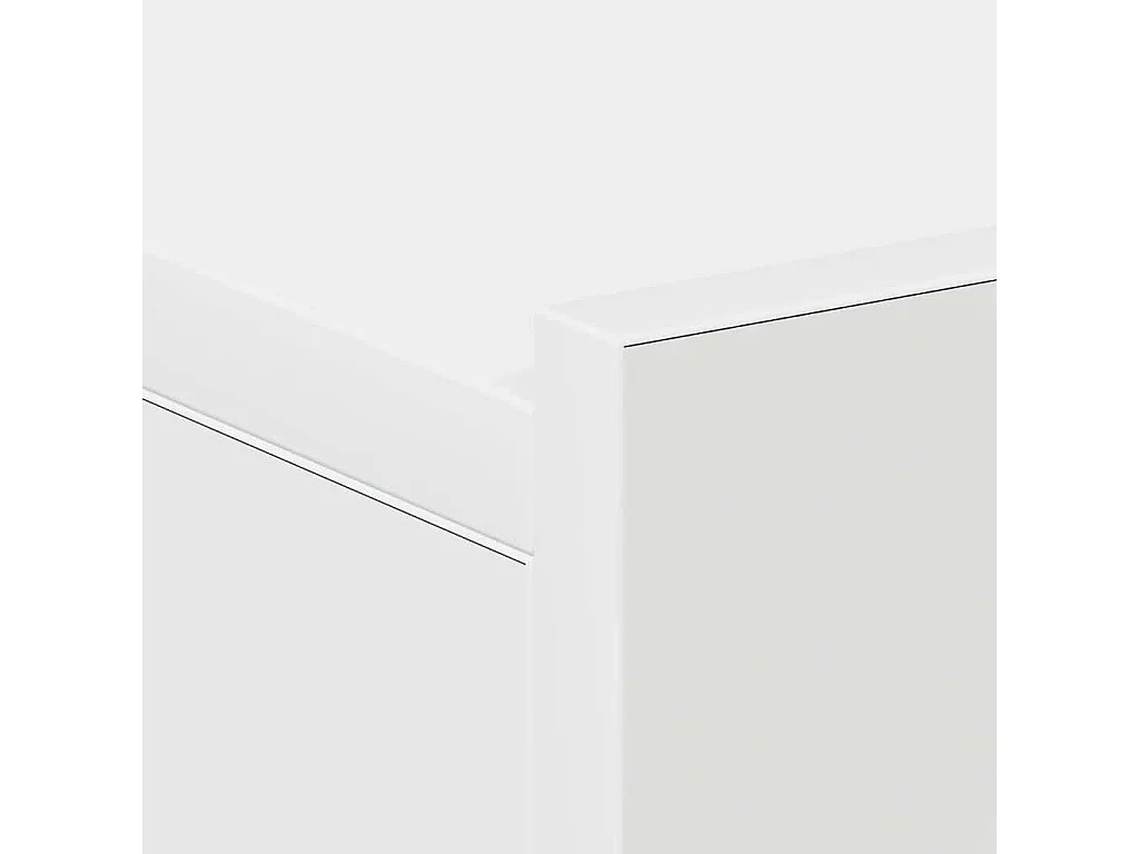 Mesas de cabeceira flutuantes 2 pcs derivados de madeira branco