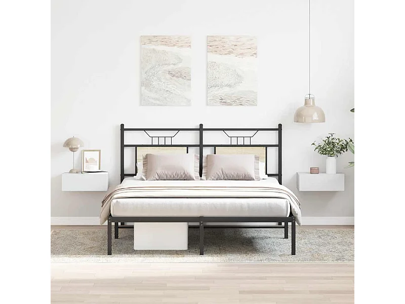 Comodini Pensili 2pz Bianchi 40x30x15 cm in Legno Multistrato