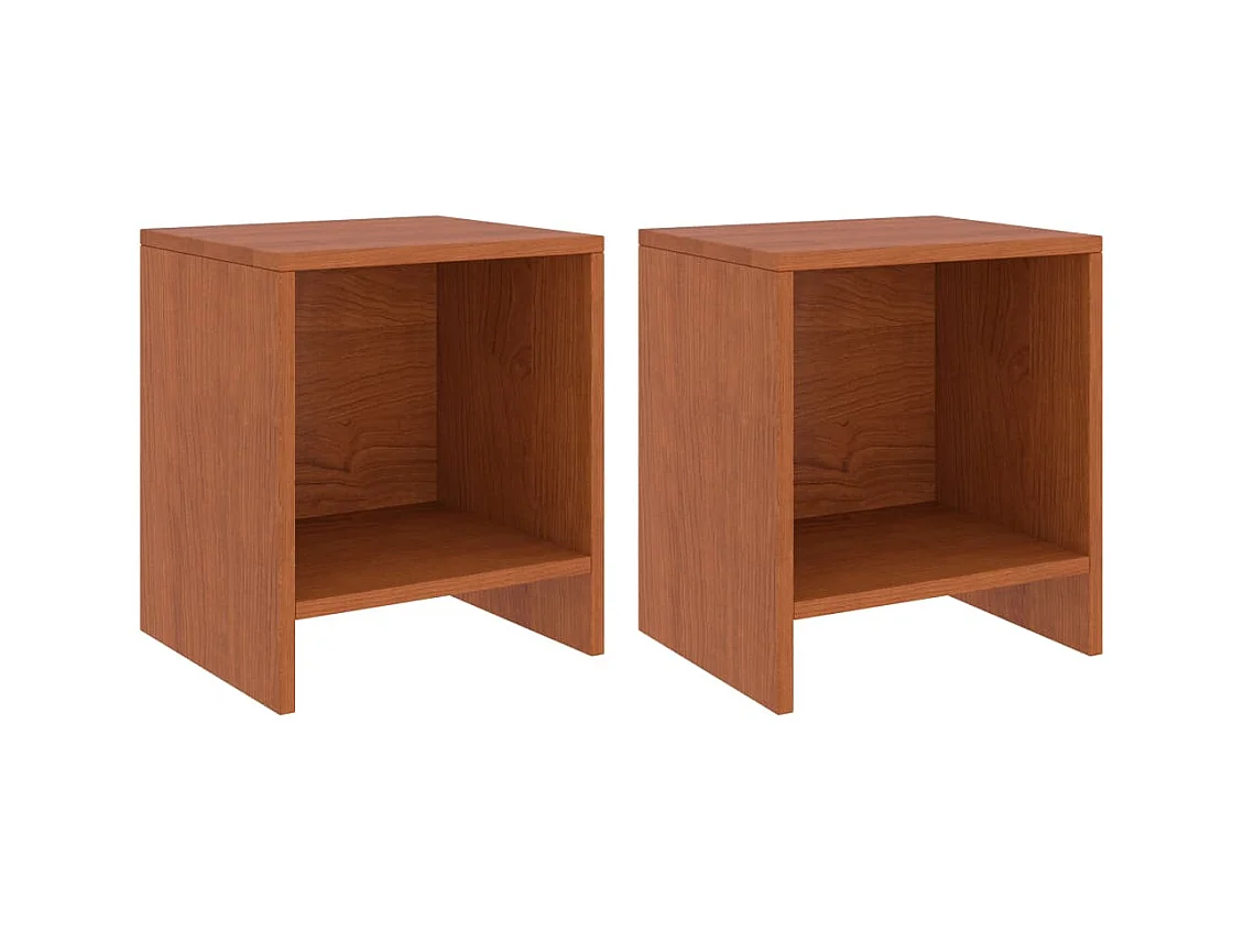 Tables de chevet 2pcs Marron miel 35x30x40cm Bois de pin massif