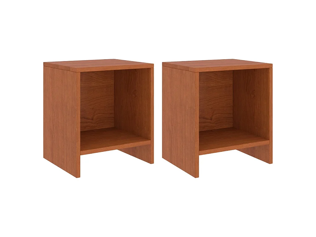 Tables de chevet 2pcs Marron miel 35x30x40cm Bois de pin massif