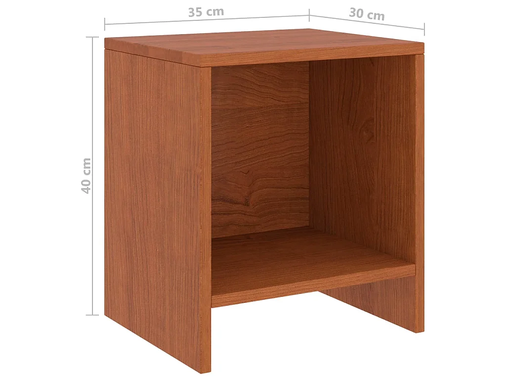 Tables de chevet 2pcs Marron miel 35x30x40cm Bois de pin massif