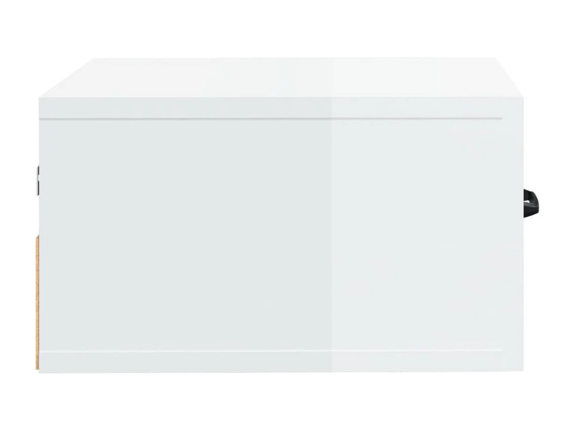 Nachtkastje wandgemonteerd 35x35x20 cm hoogglans wit