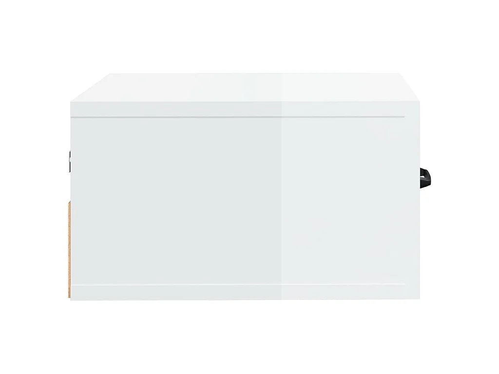Table de chevet murale Blanc brillant 35x35x20 cm