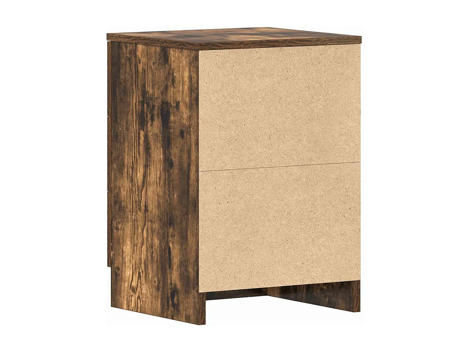 Mesa de cabeceira 2 pcs 38x35x56 cm madeira cor carvalho fumado